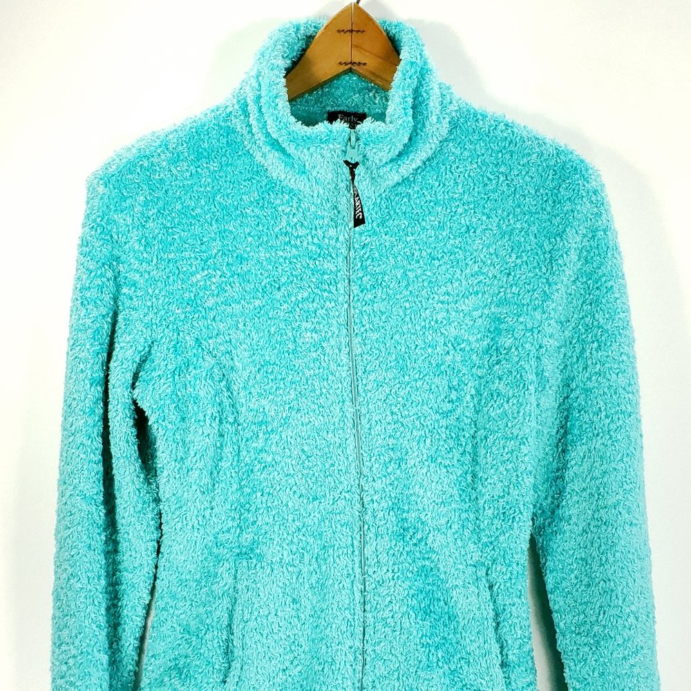 Early Winters Jacket Women's Small Teal Polartec Zip Front Fleece